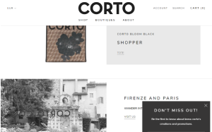 Visita lo shopping online di Corto