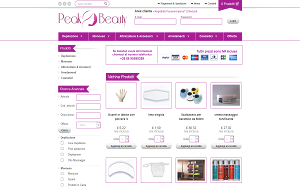 Visita lo shopping online di Peak Beauty