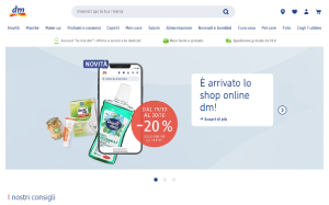 Visita lo shopping online di dm Italia
