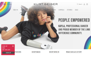 Visita lo shopping online di Kurt Geiger