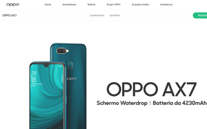Visita lo shopping online di OPPO Ax7