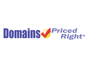 Domains priced right logo