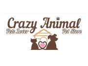 Crazy animal pet shop logo