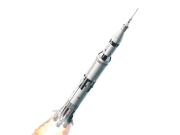 Saturn V Apollo NASA Lego logo