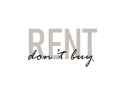 Rent don t buy logo