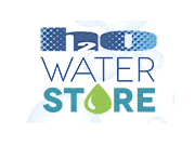H2O water store logo