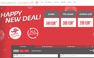 Il sito online di Royal Jordanian