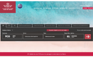 Il sito online di Royal Air Maroc