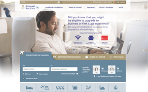 Il sito online di Saudi Airlines
