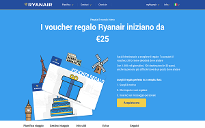 Il sito online di Ryanair Buoni regalo