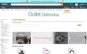 Il sito online di Amazon Outlet Elettronica