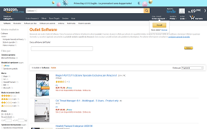 Il sito online di Amazon Outlet Software