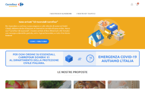 Il sito online di Carrefour Gli essenziali