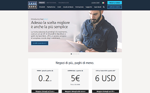 Il sito online di Saxo bank