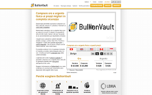 Il sito online di Bullionvault