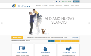 Il sito online di IBL Banca