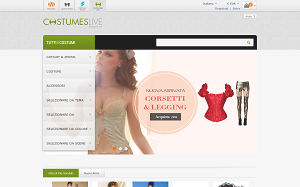 Il sito online di Costumes live Milanoo