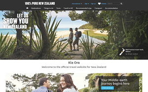 Il sito online di New Zealand