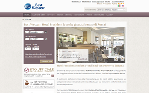 Il sito online di Hotel President Roma