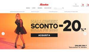Il sito online di Bata