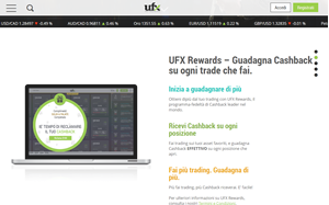 Il sito online di UFX Markets