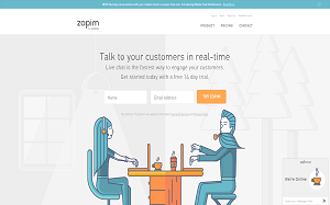 Il sito online di Zopim