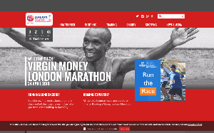Il sito online di Virgin money London marathon