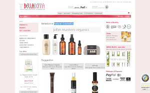 Il sito online di Belladonna Natural Cosmetics