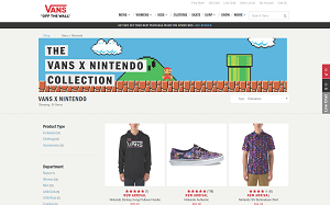Il sito online di Vans X Nintendo