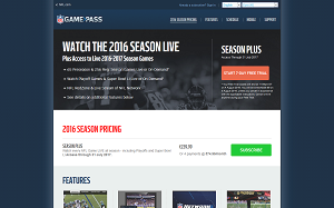 Il sito online di NFL Game Pass