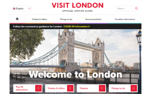 Il sito online di Visit London