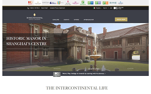 Il sito online di Intercontinental hotels