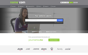 Il sito online di Name.com