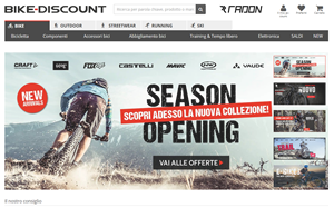 Il sito online di Bike Discount
