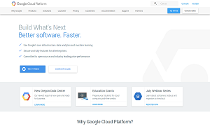 Il sito online di Google cloud storage