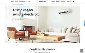 Il sito online di Samsung Climatizzatori