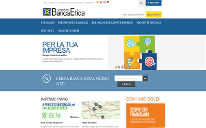 Il sito online di Banca Etica