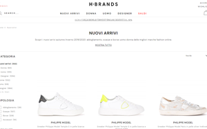 Il sito online di H-brands