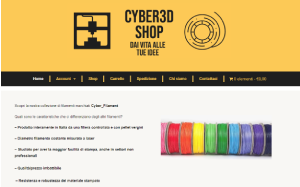 Il sito online di CVyber 3dshop