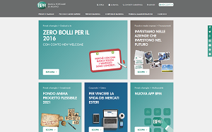 Il sito online di Banca Popolare di Milano