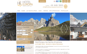 Il sito online di Hotel Europa San Martino di Castrozza