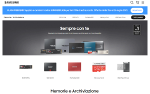 Visita lo shopping online di Samsung Memorie e Archiviazione
