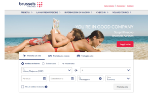 Visita lo shopping online di Brussels Airlines