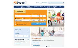 Il sito online di Budget Autonoleggio