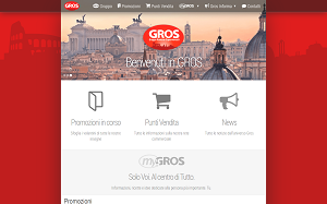 Il sito online di Gruppo Romano Supermercati GROS