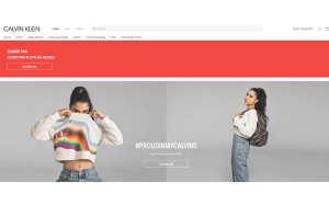 Il sito online di Calvin Klein