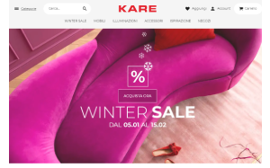 Il sito online di KARE Design