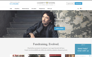 Il sito online di Charity Stars