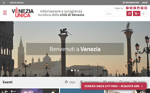 Il sito online di Venezia Unica