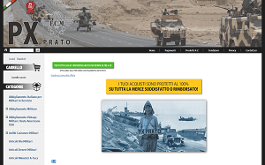 Il sito online di PX Military Shop